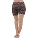 Mandala Rosette Pattern Kaleidoscope Abstract Lightweight Velour Yoga Shorts View4