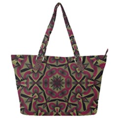 Mandala Rosette Pattern Kaleidoscope Abstract Full Print Shoulder Bag by Jancukart