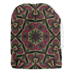 Mandala Rosette Pattern Kaleidoscope Abstract Drawstring Pouch (3xl)