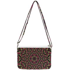 Mandala Rosette Pattern Kaleidoscope Abstract Double Gusset Crossbody Bag