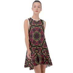 Mandala Rosette Pattern Kaleidoscope Abstract Frill Swing Dress by Jancukart