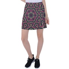 Mandala Rosette Pattern Kaleidoscope Abstract Tennis Skirt by Jancukart