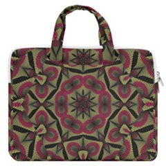 Mandala Rosette Pattern Kaleidoscope Abstract Macbook Pro 13  Double Pocket Laptop Bag