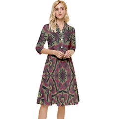 Mandala Rosette Pattern Kaleidoscope Abstract Classy Knee Length Dress