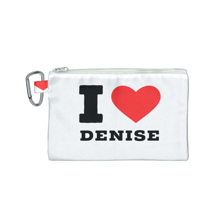 I love denise Canvas Cosmetic Bag (Small)