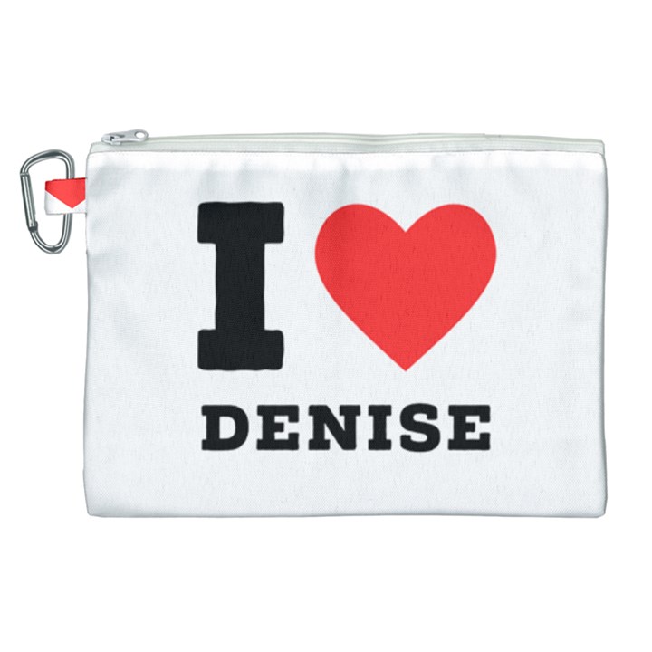 I love denise Canvas Cosmetic Bag (XL)