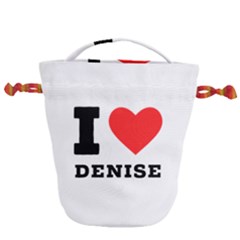 I Love Denise Drawstring Bucket Bag by ilovewhateva