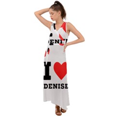 I Love Denise V-neck Chiffon Maxi Dress by ilovewhateva