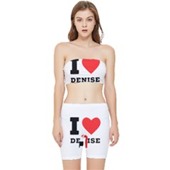 I Love Denise Stretch Shorts And Tube Top Set by ilovewhateva