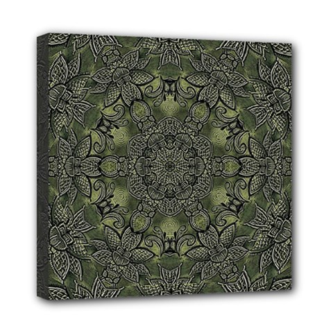 Mandala Rosette Kaleidoscope Floral Background Mini Canvas 8  X 8  (stretched)