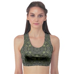 Mandala Rosette Kaleidoscope Floral Background Sports Bra