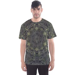 Mandala Rosette Kaleidoscope Floral Background Men s Sport Mesh Tee