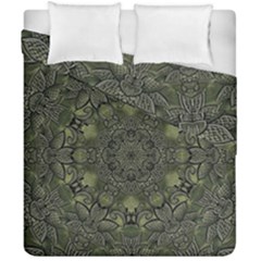 Mandala Rosette Kaleidoscope Floral Background Duvet Cover Double Side (california King Size) by Jancukart