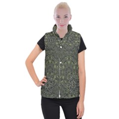 Mandala Rosette Kaleidoscope Floral Background Women s Button Up Vest