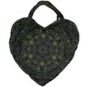 Mandala Rosette Kaleidoscope Floral Background Giant Heart Shaped Tote View1