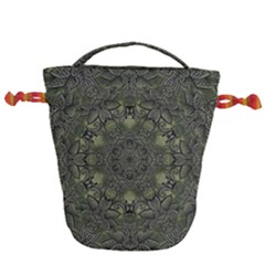 Mandala Rosette Kaleidoscope Floral Background Drawstring Bucket Bag