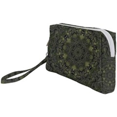 Mandala Rosette Kaleidoscope Floral Background Wristlet Pouch Bag (small) by Jancukart