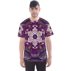 Rosette Kaleidoscope Mosaic Abstract Background Art Men s Sport Mesh Tee