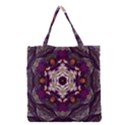 Rosette Kaleidoscope Mosaic Abstract Background Art Grocery Tote Bag View1