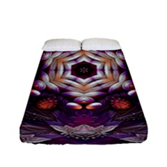 Rosette Kaleidoscope Mosaic Abstract Background Art Fitted Sheet (full/ Double Size) by Jancukart