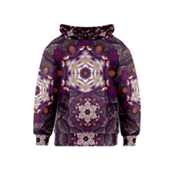 Rosette Kaleidoscope Mosaic Abstract Background Art Kids  Pullover Hoodie by Jancukart