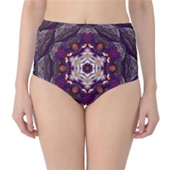 Rosette Kaleidoscope Mosaic Abstract Background Art Classic High-waist Bikini Bottoms