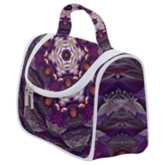 Rosette Kaleidoscope Mosaic Abstract Background Art Satchel Handbag by Jancukart