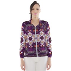 Rosette Kaleidoscope Mosaic Abstract Background Art Women s Windbreaker