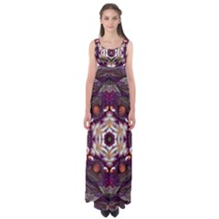 Rosette Kaleidoscope Mosaic Abstract Background Art Empire Waist Maxi Dress