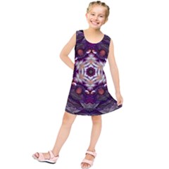 Rosette Kaleidoscope Mosaic Abstract Background Art Kids  Tunic Dress