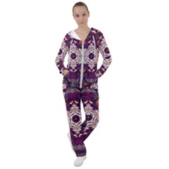 Rosette Kaleidoscope Mosaic Abstract Background Art Women s Tracksuit