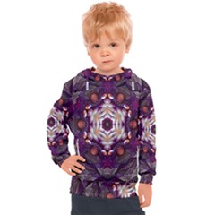 Rosette Kaleidoscope Mosaic Abstract Background Art Kids  Hooded Pullover by Jancukart