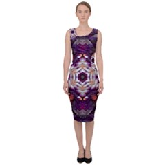 Rosette Kaleidoscope Mosaic Abstract Background Art Sleeveless Pencil Dress by Jancukart