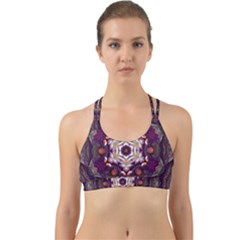 Rosette Kaleidoscope Mosaic Abstract Background Art Back Web Sports Bra