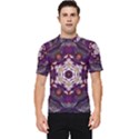 Rosette Kaleidoscope Mosaic Abstract Background Art Men s Short Sleeve Rash Guard View1