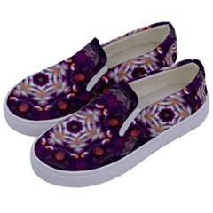 Rosette Kaleidoscope Mosaic Abstract Background Art Kids  Canvas Slip Ons