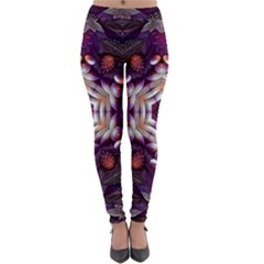 Rosette Kaleidoscope Mosaic Abstract Background Art Lightweight Velour Leggings