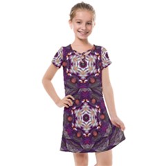 Rosette Kaleidoscope Mosaic Abstract Background Art Kids  Cross Web Dress