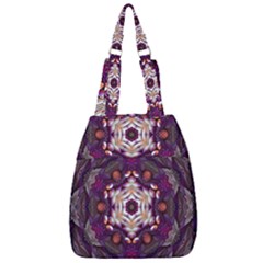 Rosette Kaleidoscope Mosaic Abstract Background Art Center Zip Backpack