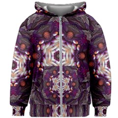 Rosette Kaleidoscope Mosaic Abstract Background Art Kids  Zipper Hoodie Without Drawstring