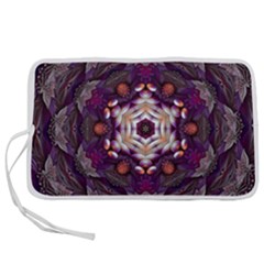 Rosette Kaleidoscope Mosaic Abstract Background Art Pen Storage Case (l) by Jancukart