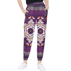 Rosette Kaleidoscope Mosaic Abstract Background Art Women s Tapered Pants by Jancukart