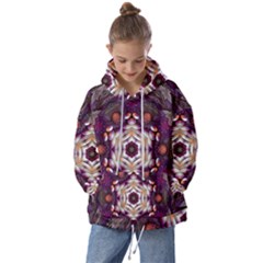 Rosette Kaleidoscope Mosaic Abstract Background Art Kids  Oversized Hoodie by Jancukart