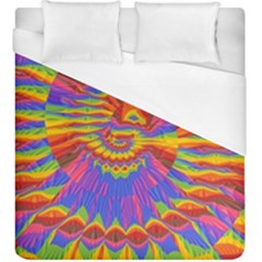 Colorful Spiral Abstract Swirl Twirl Art Pattern Duvet Cover (king Size)