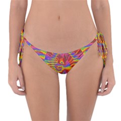 Colorful Spiral Abstract Swirl Twirl Art Pattern Reversible Bikini Bottoms