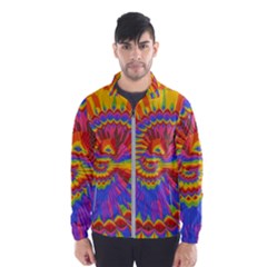 Colorful Spiral Abstract Swirl Twirl Art Pattern Men s Windbreaker