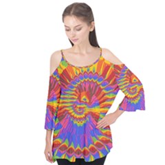 Colorful Spiral Abstract Swirl Twirl Art Pattern Flutter Tees