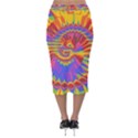 Colorful Spiral Abstract Swirl Twirl Art Pattern Velvet Midi Pencil Skirt View2