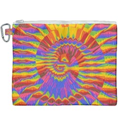 Colorful Spiral Abstract Swirl Twirl Art Pattern Canvas Cosmetic Bag (xxxl)