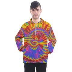 Colorful Spiral Abstract Swirl Twirl Art Pattern Men s Half Zip Pullover